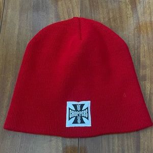 West coast choppers red beanie